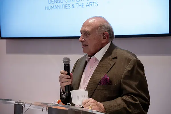 Don Denbo speaks at the Denbo Center for Humanities and the Arts grand opening event