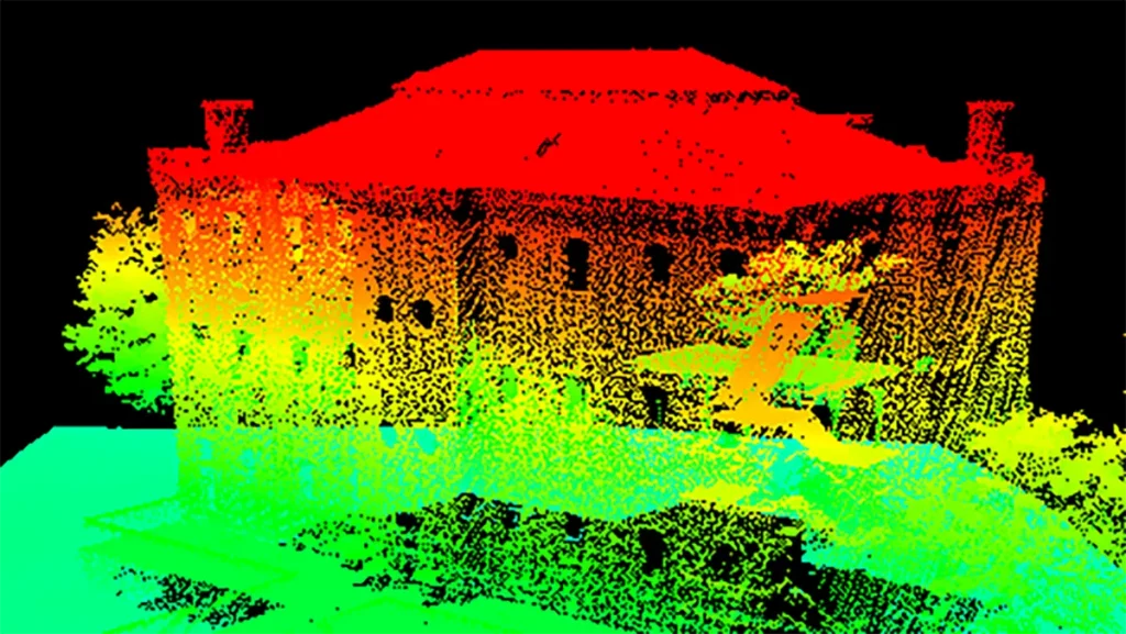 An infrared reading of a house